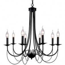 Φωτιστικό Κρεμαστό 8xE14 230V Μαύρο 955ANGELA8